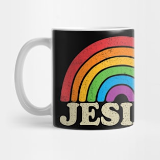 Jesiah - Retro Rainbow Flag Vintage-Style Mug